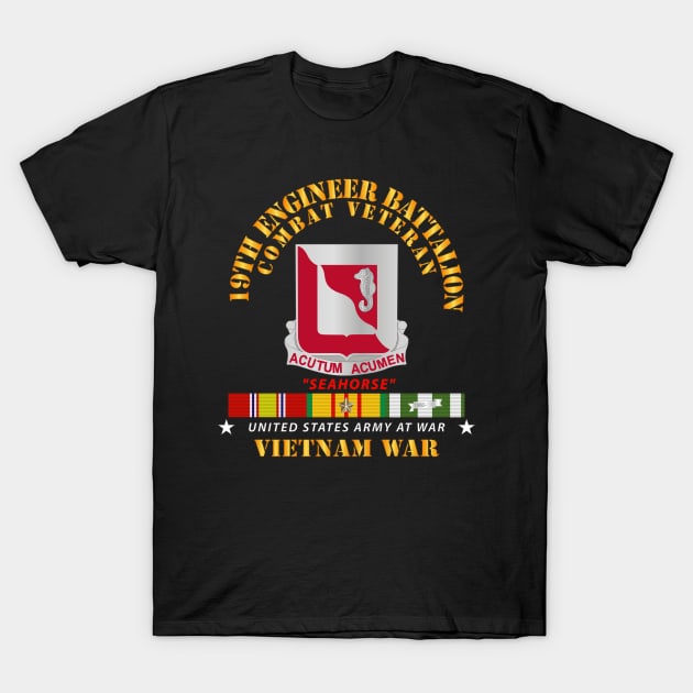 19th Engineer Battalion with Vietnam Service Ribbons T-Shirt by twix123844